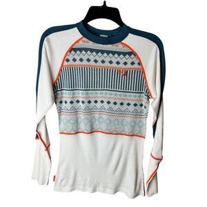 Kari Traa Long Sleeve Acrylic Modal Wool Bled Top S